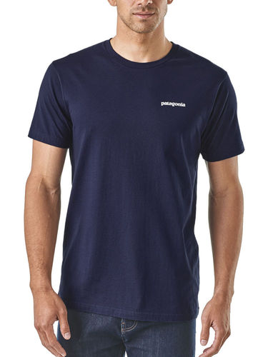 Patagonia Heren P-6 Logo Organic T-Shirt (Classic Navy)