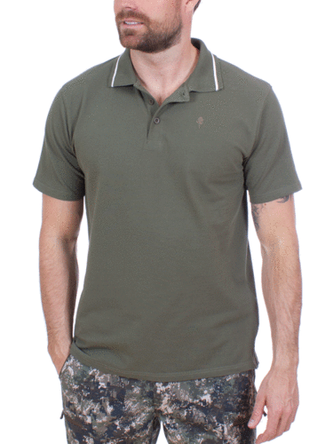 Pinewood Heren Outdoor Life Polo-Shirt (Mid Green)