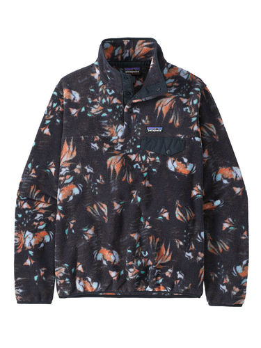 Patagonia Dames Lightweight Synchilla Snap-T Fleece Pullover (Swirl Floral: Pitch Blue)