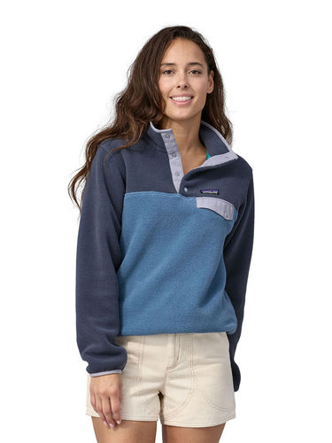 Patagonia Dames Lightweight Synchilla Snap-T Fleece Pullover (Utility Blue)