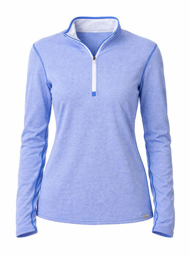 Patagonia Wm's Capilene-3 Midweight Zip Neck - Andes Blue/ Birch White