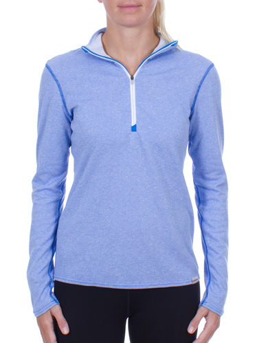 Patagonia Wm's Capilene-3 Midweight Zip Neck (Andes Blue/ Birch White)