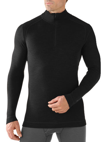 Smartwool Heren 250 Merino 1/4 Zip Baselayer (Black)