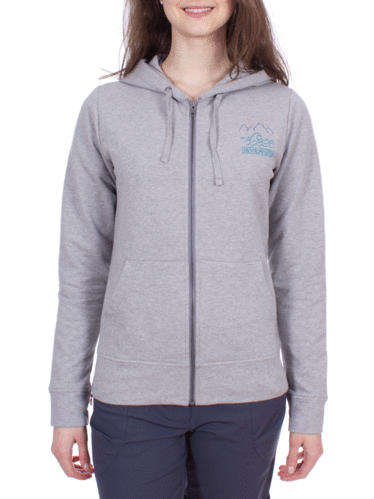 Patagonia Women's Midweight Phone Home Sweatshirt (Mountain Sea Doodle: Feather Grey)