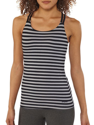 Patagonia W's Cross Back Tank (Vista Stripe: Drifter Grey)