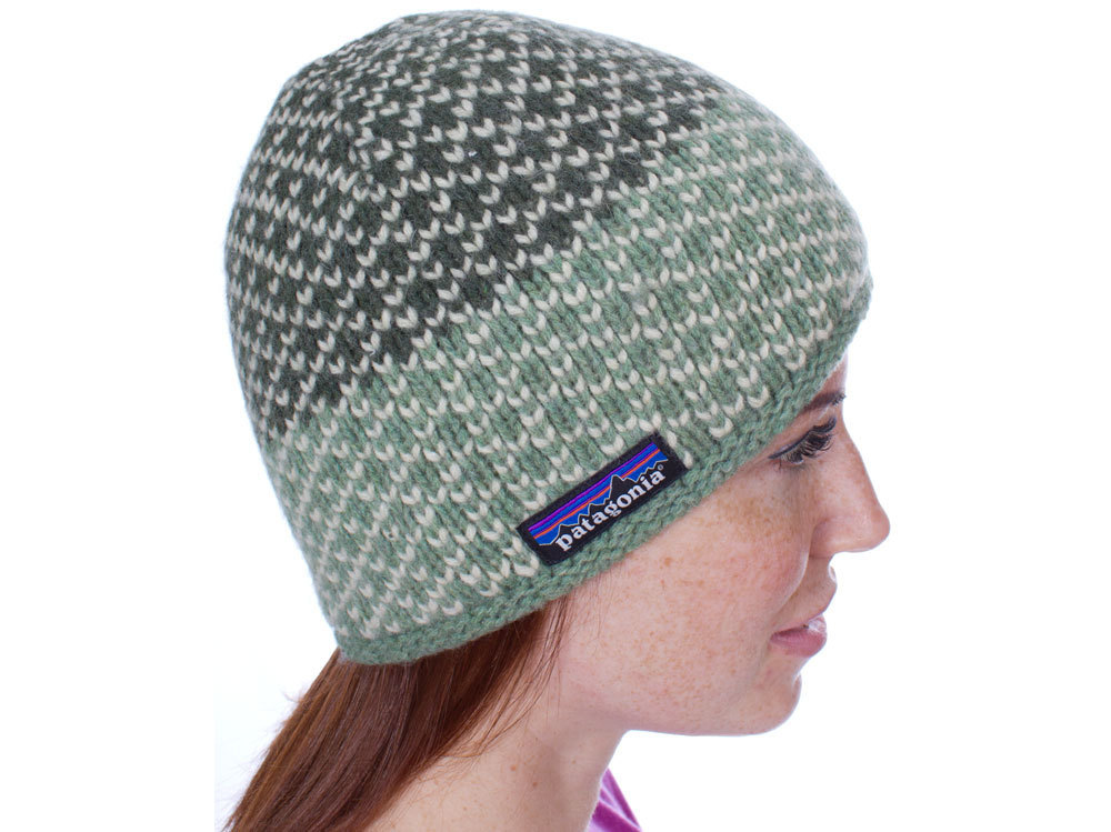 Patagonia Beatrice Beanie Birds Industrial Green Hat