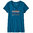 Patagonia Dames Fitz Roy Cotton V-Neck T-Shirt (Big Sur Blue)