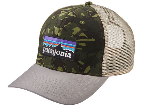 Patagonia P 6 Logo Trucker Hat Big Camo Fatigue Green w Drifter