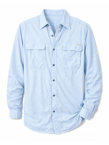 ExOfficio Heren BugsAway Halo Long Sleeve (Deep Sea Check)