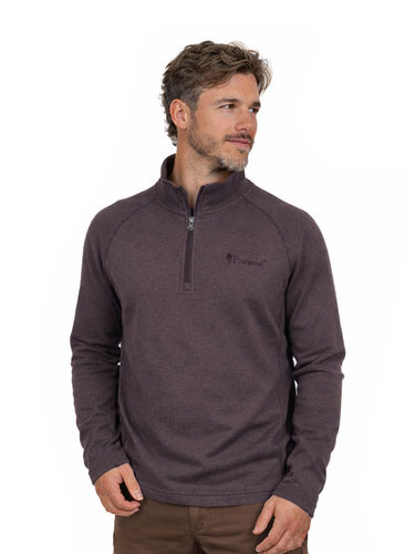 Pinewood Half Zip Sweater Jonathan (L.Brown Melange)