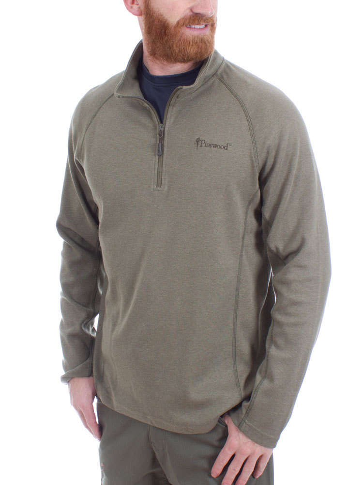 Pinewood tiveden Sweater Green Fleece Jumper Long Sleeve Shirt Jacket Hunting Forest 