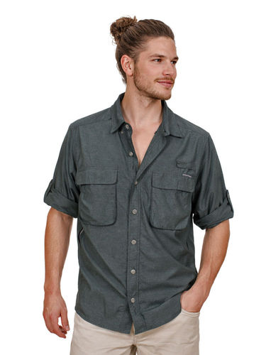 ExOfficio Heren Air Strip Long Sleeve (Deep Forest)