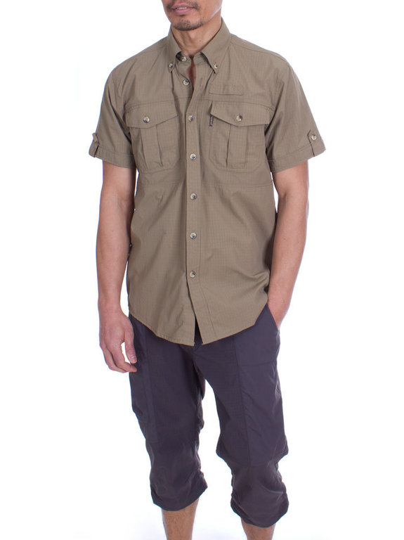 91272-100 Pinewood Shirt Short Sleeve-Safari-BOTSWANA-Green 