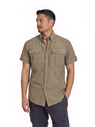 Pinewood Heren Botswana Shirt (Mid Khaki)