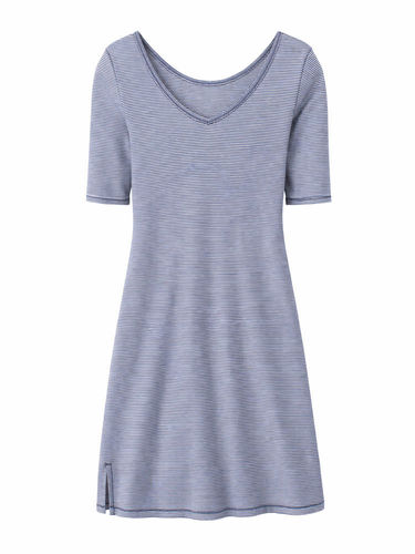 Royal Robbins Kickback To Front Dress (Deep Blue Stripe)