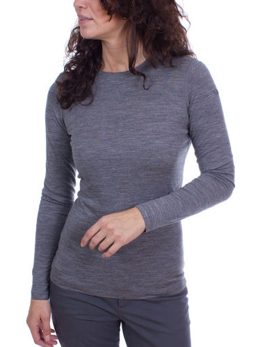 Icebreaker Womens Oasis LS Crewe (Gritstone Heather)