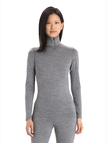 Icebreaker Dames 200 Oasis LS Half Zip (Gritstone Heather)