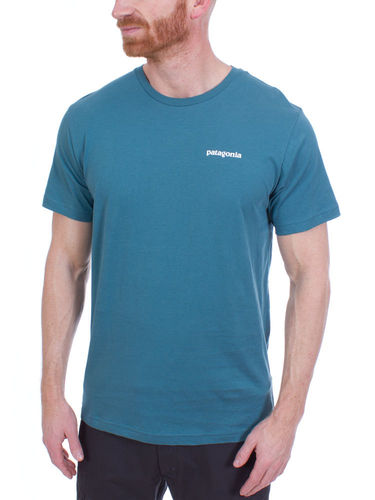 Patagonia Heren P-6 Logo Organic T-Shirt (Tasmanian Teal)