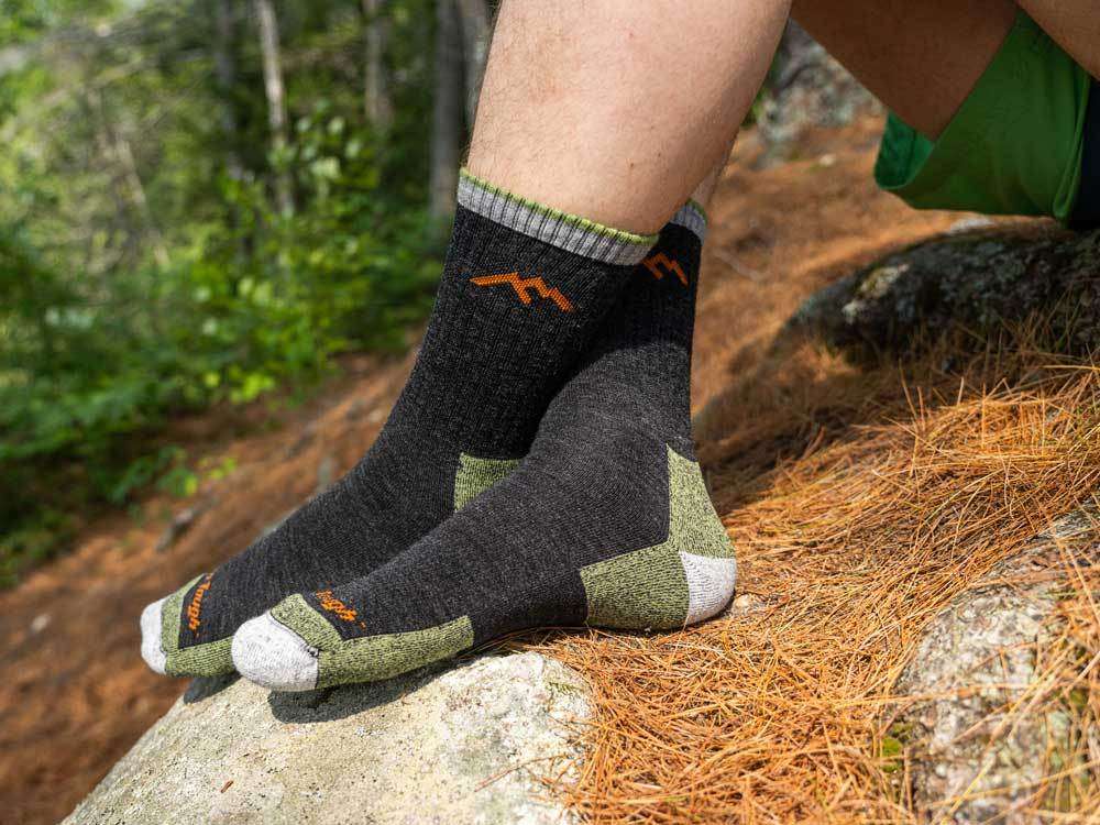 Darn Tough Men's Hiker (Lime) Micro Crew Cushioned Hiking Sock