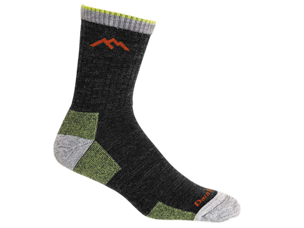 Darn Tough Men's Hiker (Lime) Micro Crew Cushioned Hiking Sock