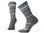 SmartWool Dames Striped Hike Light Crew (Medium Gray)