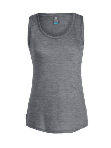 Icebreaker Women's Sphere Tank (Panther/ Snow/ Stripe)