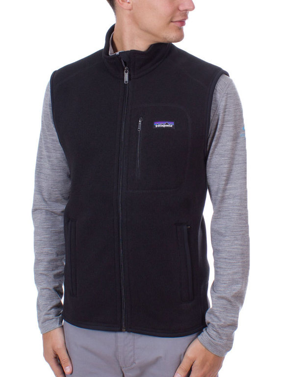 Patagonia Men's Better Sweater vest (Black) Fleece Bodywarmer