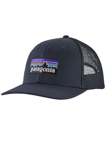 Patagonia P-6 Logo Trucker Hat (Navy Blue)