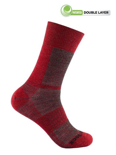 Wrightsock Merino Coolmesh-II Crew (Fire/Grey)