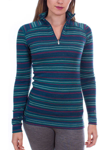 Smartwool Women's NTS Mid 250 Pattern 1/4 Zip (Peacock Margarita)