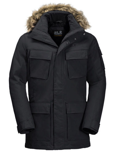 Jack Wolfskin Men s Glacier Canyon Parka Black Insulating Jacket
