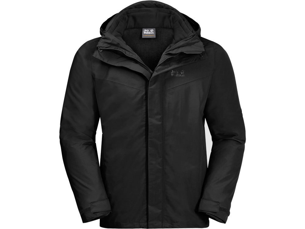 Jack Wolfskin Men s Gotland 3 in 1 Black Insulating Jacket