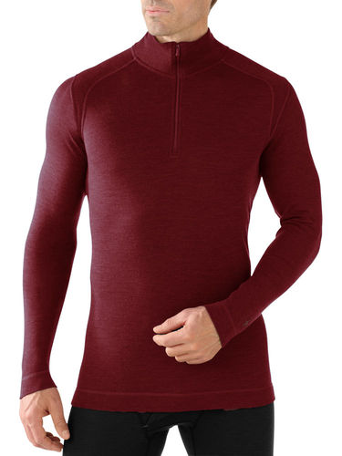 SmartWool Heren 250 Merino 1/4 Zip (Tibetan Red Heather)