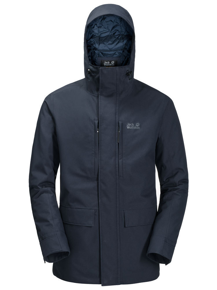 elf Verplicht Het formulier Jack Wolfskin Heren West Coast Jacket (Night Blue) Winter Outdoor Jas