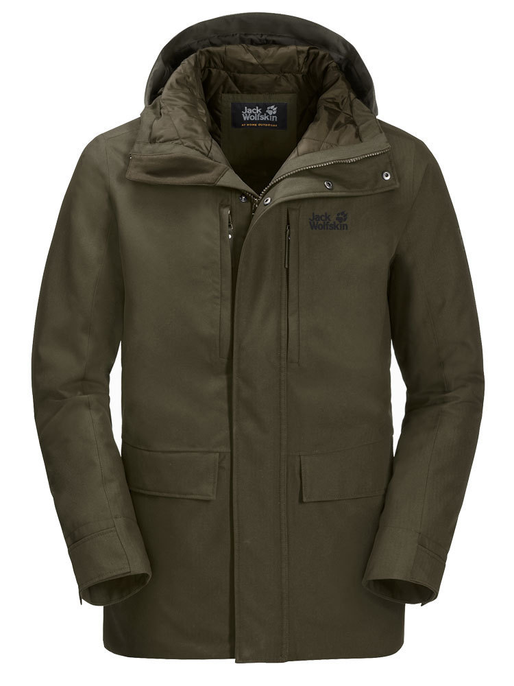 Jack Wolfskin Men s West Coast Jacket Dark Moss Insulating Winterjacket