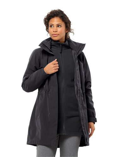 Jack Wolfskin Dames Ottawa Coat (Black)