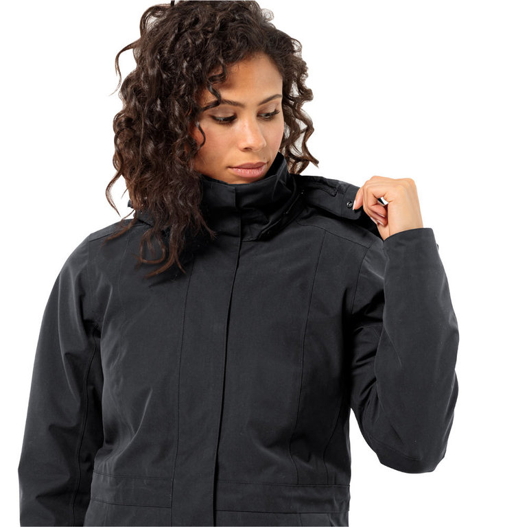 Jack Wolfskin Women s Ottawa Coat Black 3 in 1 Insulating Jacket