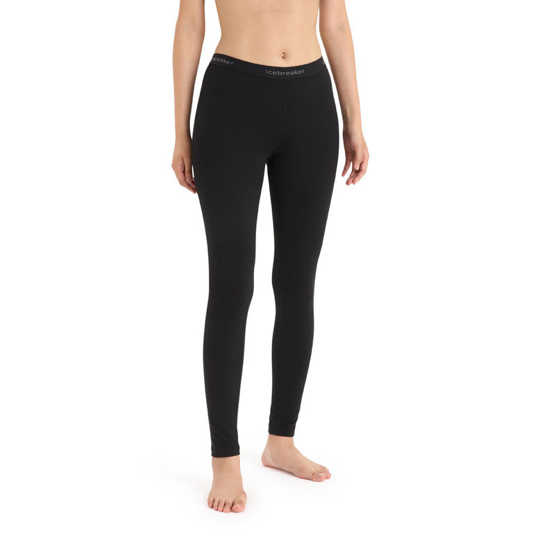 Icebreaker Women's 200 Oasis Leggings (Black) Next To Skin Base Layer