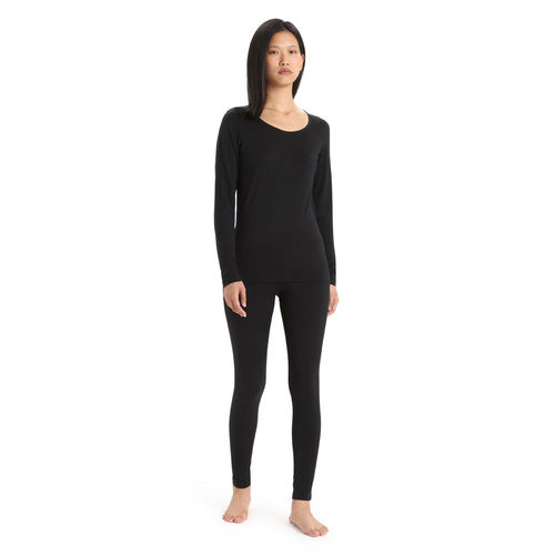 Icebreaker Women's 200 Oasis Leggings (Black) Next To Skin Base Layer