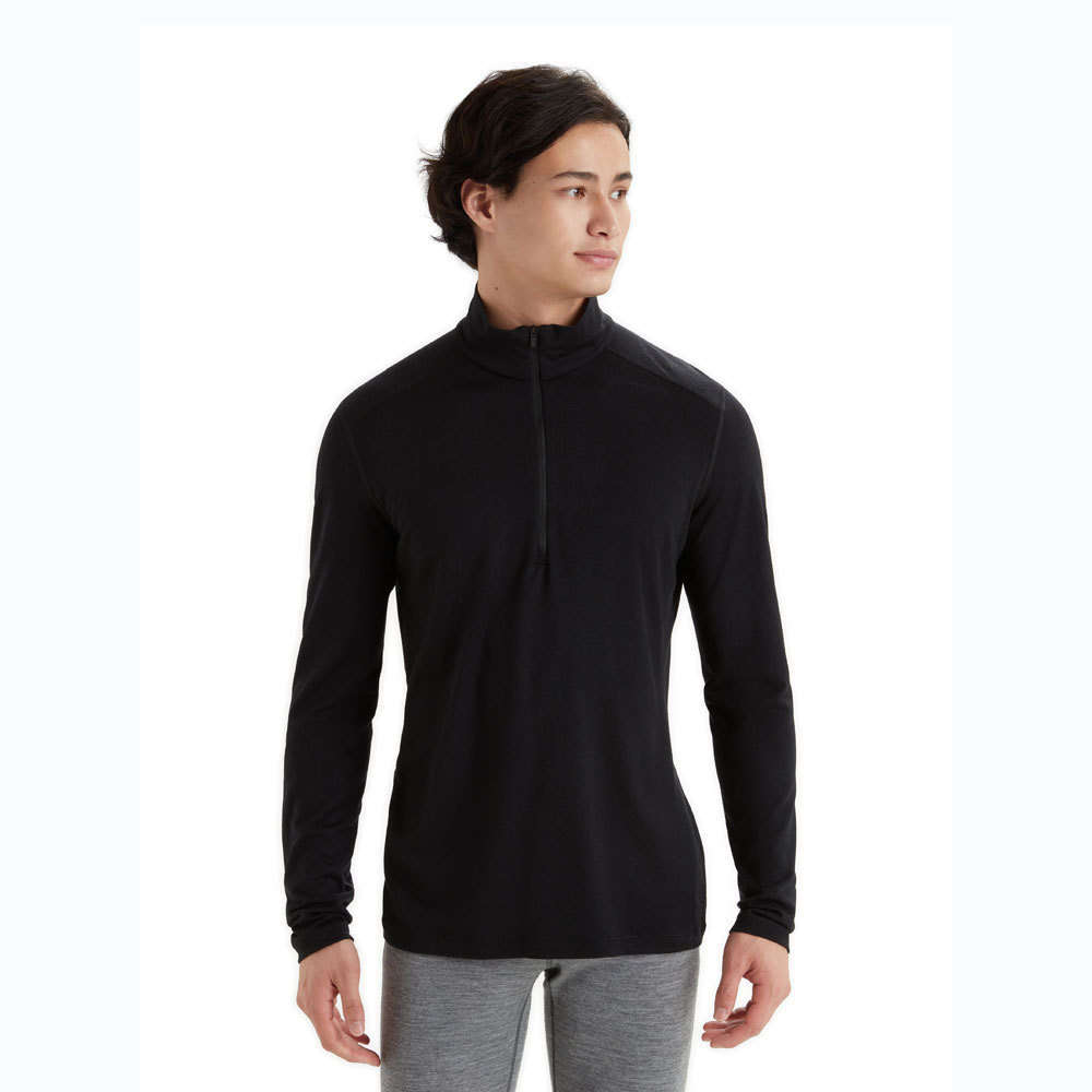 Icebreaker Men's 200 Oasis LS Half Zip (Black)