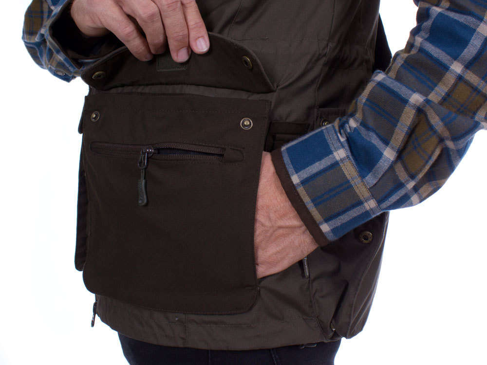Pinewood New Dog Sports Vest (Dark Olive/ Suede Brown