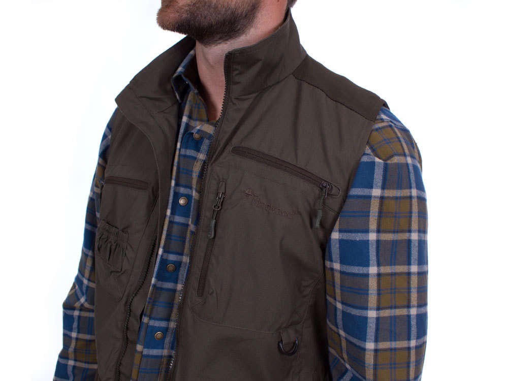 Pinewood New Dog Sports Vest (Dark Olive/ Suede Brown