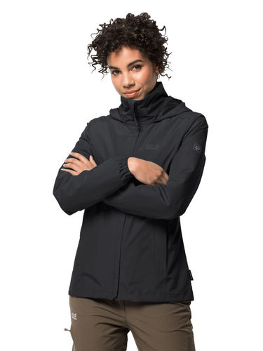 Jack Wolfskin Women's Stormy Point Jacket (Black)