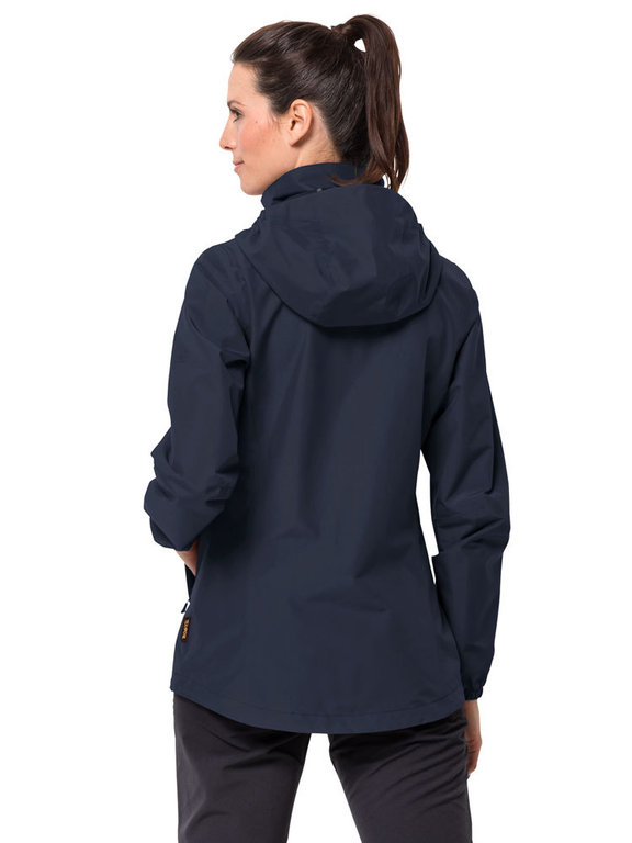 Jack Wolfskin Women\'s Stormy Point Jacket (Midnight Blue) Rainwear Jacket