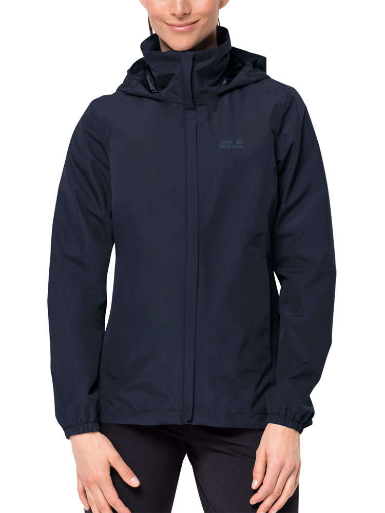 Jack Wolfskin Women's Stormy Point Jacket (Midnight Blue) Rainwear Jacket
