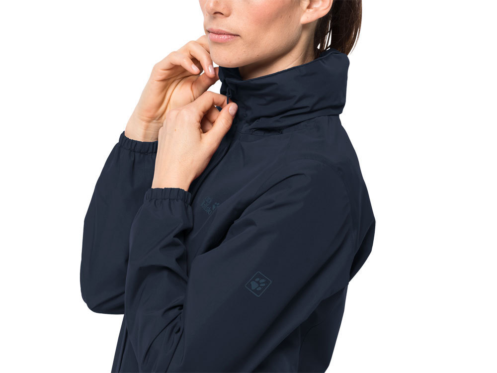 Jack Wolfskin Women's Stormy Point Jacket (Midnight Blue) Rainwear Jacket