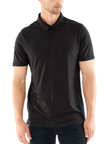 Icebreaker Men's Tech Lite SS Polo (Black)