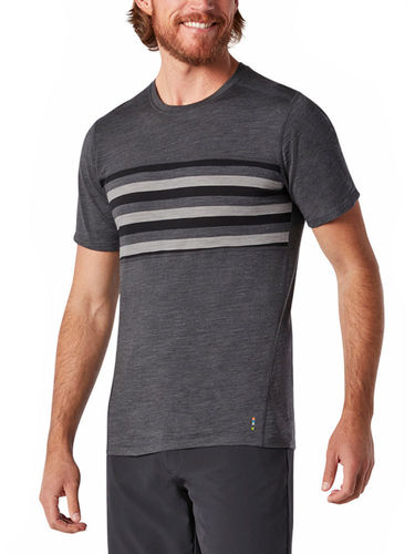 Smartwool Men's Merino 150 Colorblock Short Sleeve (Iron Heather)