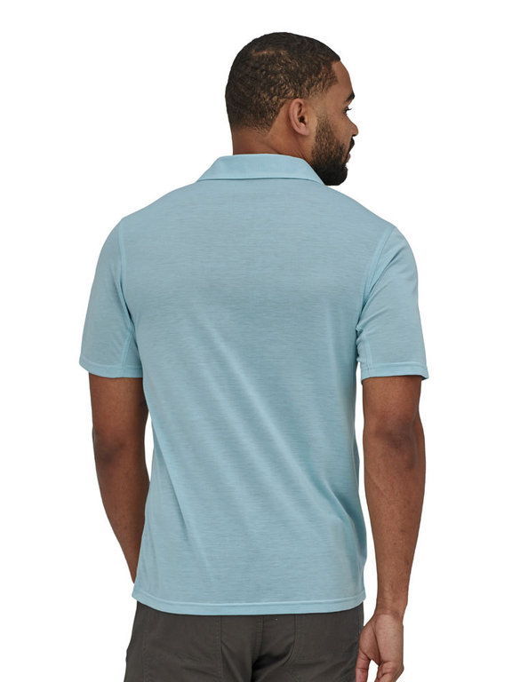 Patagonia Men s Cap Cool Trail Polo Shirt Big Sky Blue Active Wear