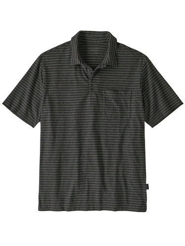 Patagonia Men's Organic Cotton LW Polo (Wavy Dobby: Forge Grey)